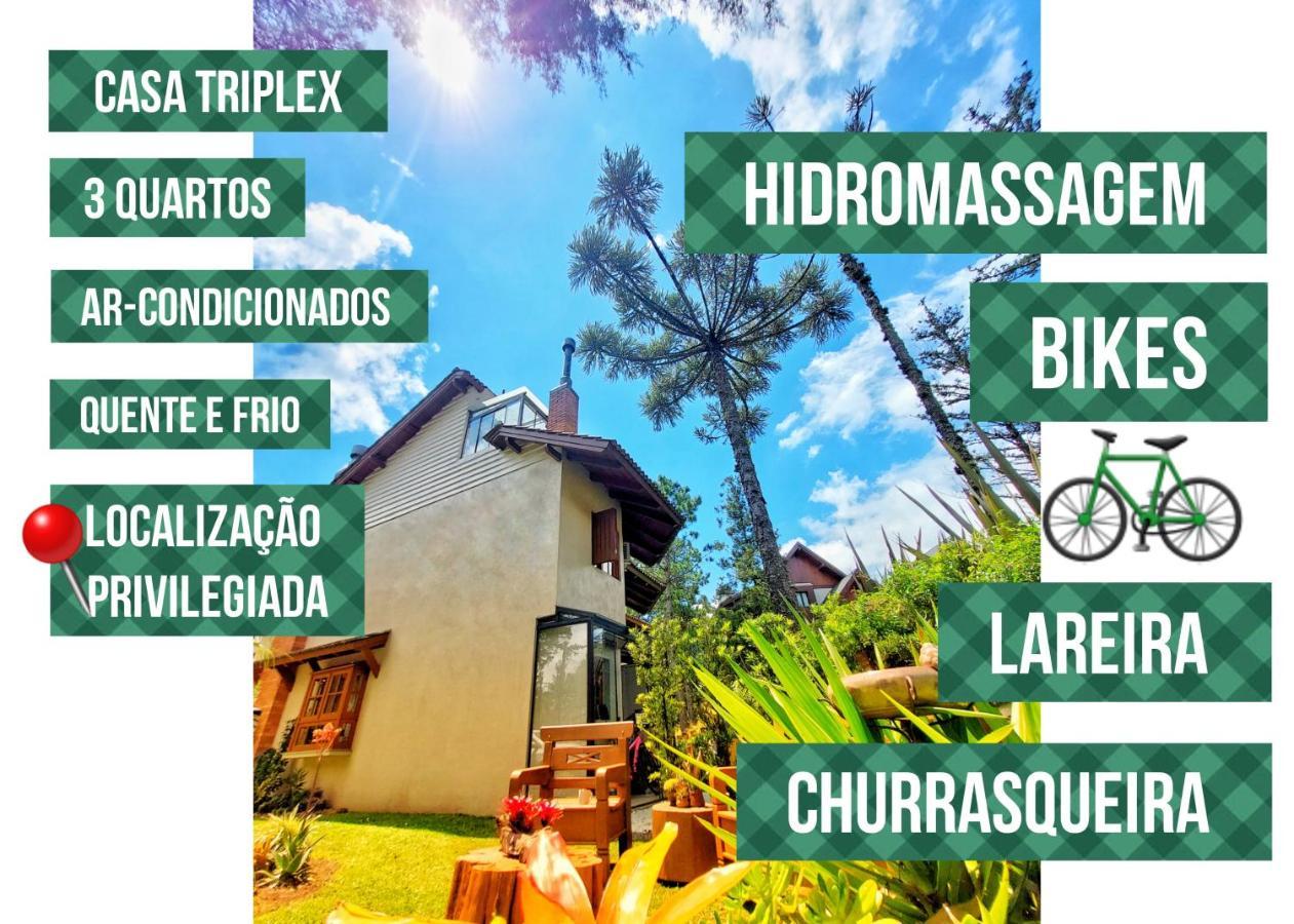 Вілла Incrivel Casa Com Hidro-Bikes-Centro De Gramado 3Q Екстер'єр фото